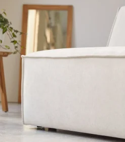 Modulaire loungestoel Dario in beige stof