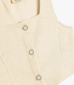 Mouwloos Vierkante kraag Blouse