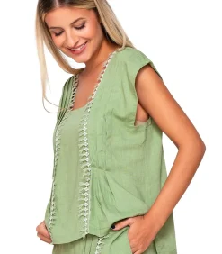 Mouwloze top SAGE