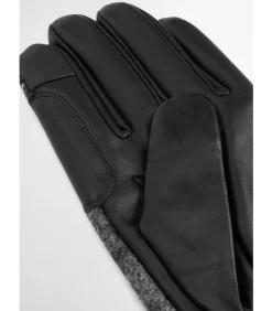 Newbrough tartan gloves - black grey
