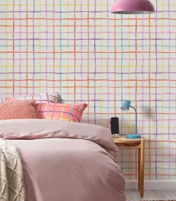 Next - Vliesbehang - Rainbow Check Multi - 1000x52