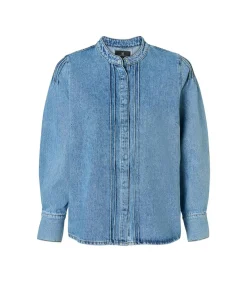 Nina Denim Blouse Denim Blauw