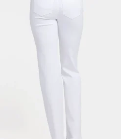 No Gapper™ Marilyn Straight Jeans in Petite in Sure Stretch® Denim met Gestreepte Stretch
