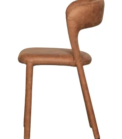 Noble Eetkamerstoelen - Leerlook - Cognac - Set van 6