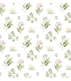 Noordwand Behang Blooming Garden 6 Flowers and Plants wit en groen