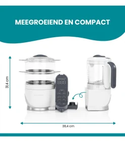 Nutribaby Keuken Robot(+) Loft White + 3 babybols en 2 lepels GRATIS