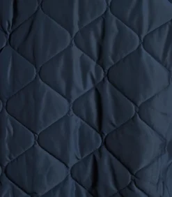 Omkeerbaar blauw donsjack met afneembare capuchon