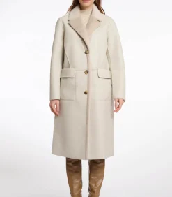 Omkeerbare lange jas Berken 44