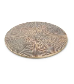 Onderzetter 26cm geribbeld goud Charm - (x2)