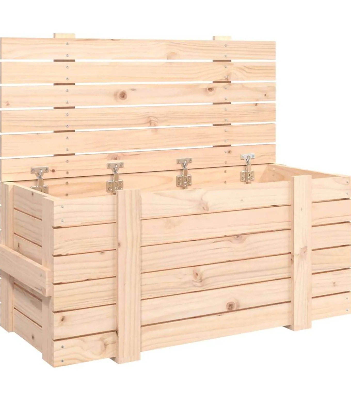 Opbergbox 91x40,5x42 cm massief grenenhout