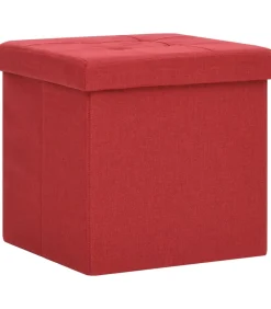 Opbergkruk inklapbaar kunstlinnen wijnrood