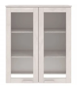 Opzetkast HAMAR 85x35x100 cm massief grenenhout wit