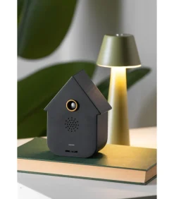Ornament Sound Box Modern Cuckoo - Zwart - 12x7.5x11.5cm