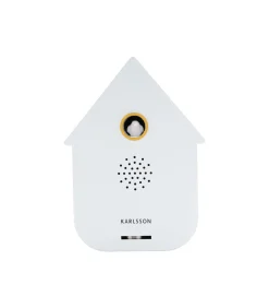 Ornament Sound Box Modern Cuckoo - Wit - 12x7.5x11.5cm