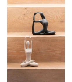 Ornament Stretched Lotus - Grijs - 14.5x12x23.5cm