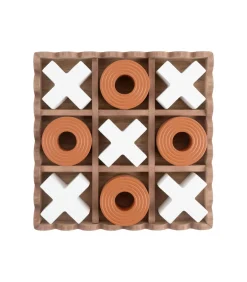 Ornament Tic Tac Toe - Oranje - 18.5x18.5x5cm