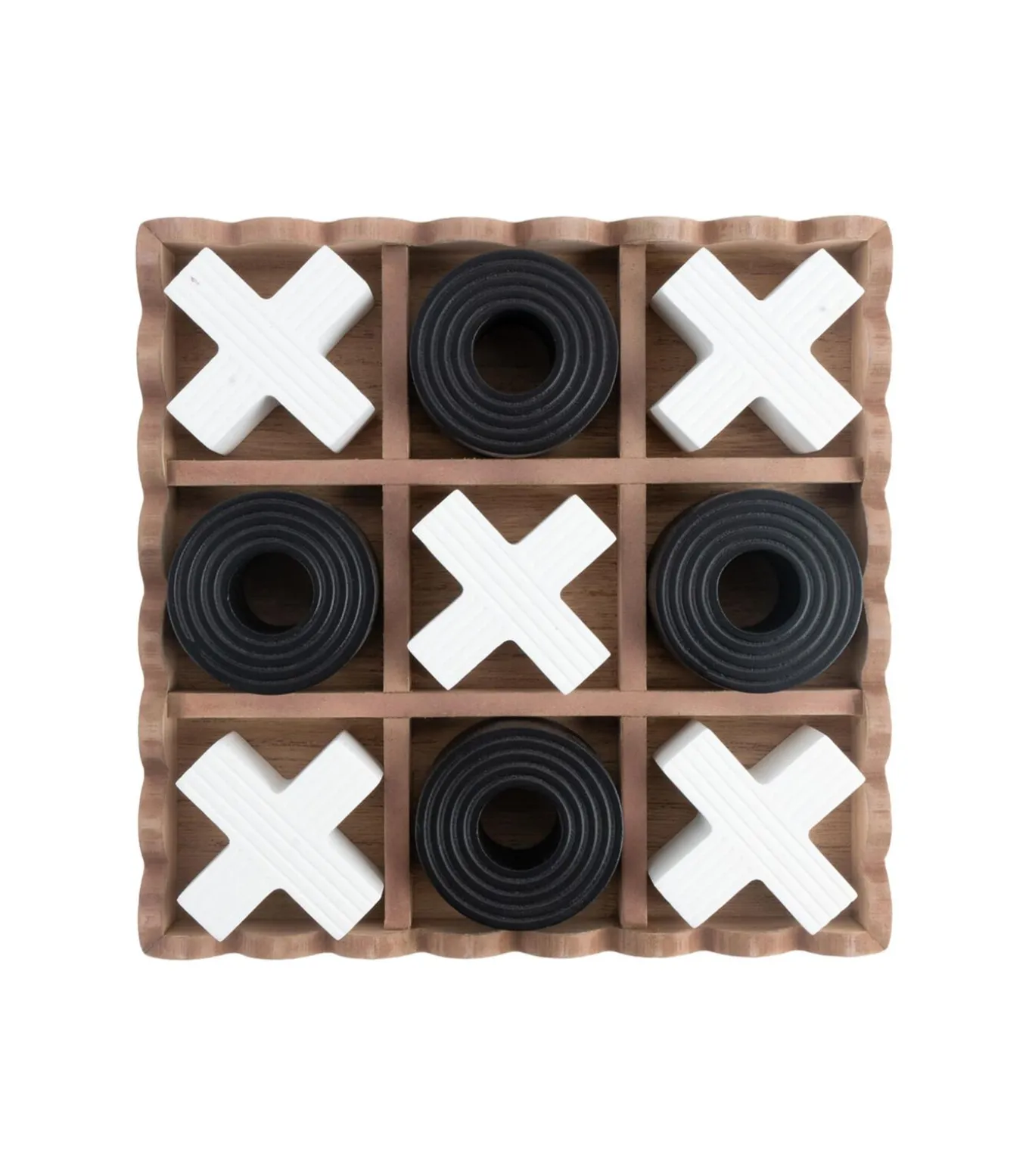 Ornament Tic Tac Toe - Zwart - 18.5x18.5x5cm