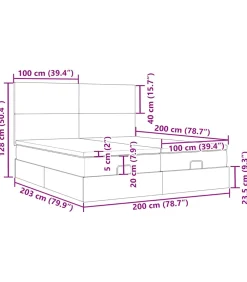 Ottoman bed met matrassen en LED's 200x200cm fluweel roze