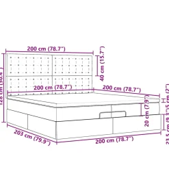 Ottoman bed met matrassen en LED's 200x200cm fluweel roze
