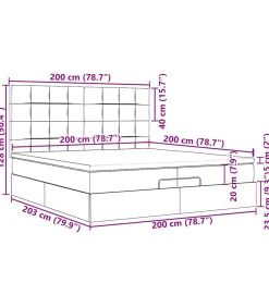 Ottoman bed met matrassen en LED's 200x200cm fluweel roze