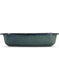Ovenschaal 39/33x25,5xH8,5cm groen/blauw Meridian
