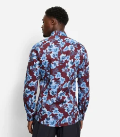 Overhemd Level 5 Designshirt Bordeaux