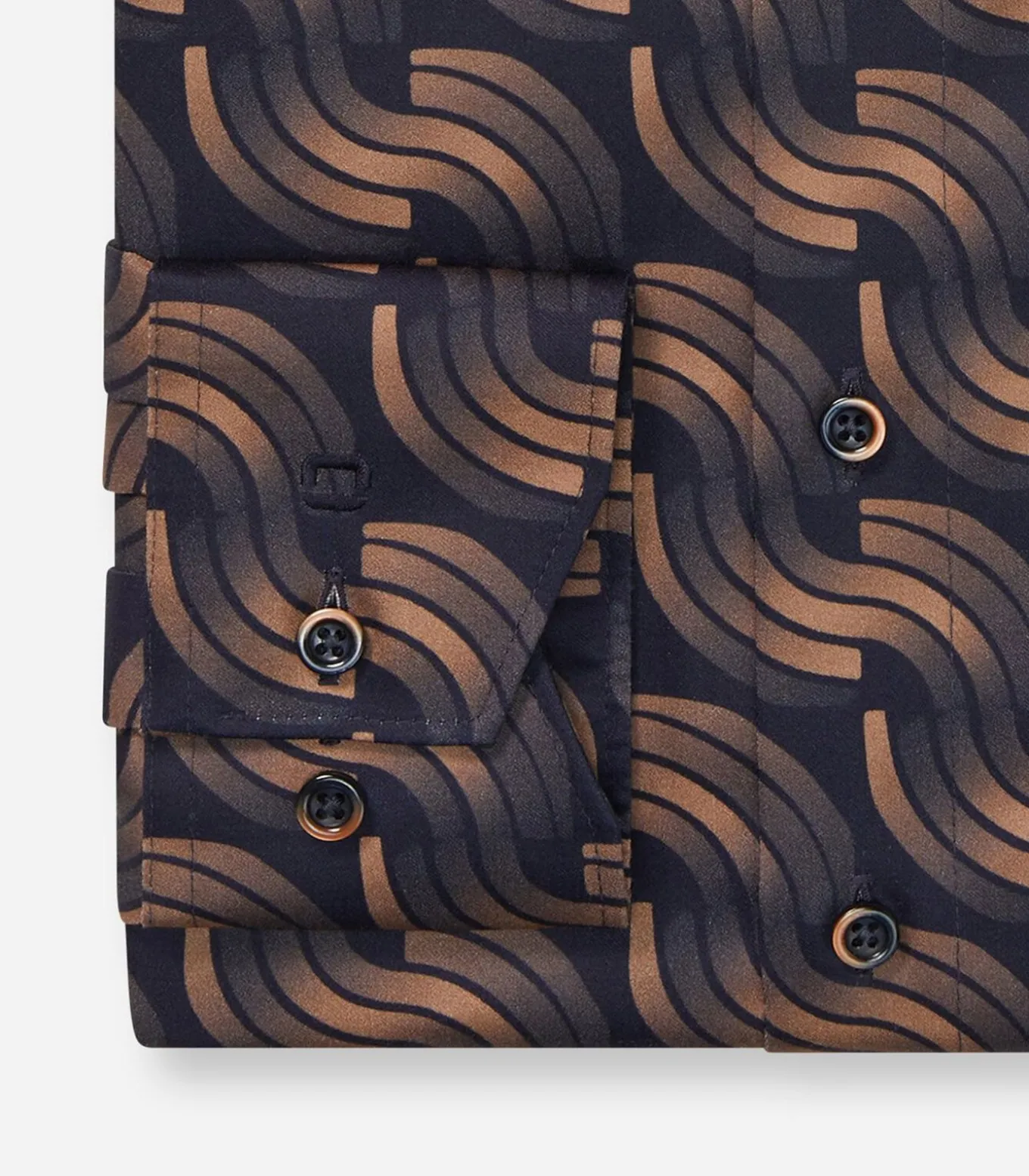 Overhemd Luxor Modern Fit Design Bruin Blauw