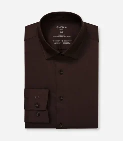 Overhemd Modern Fit 24/7 Jersey Donkerbuin