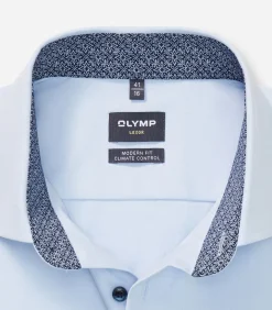 Overhemd Modern Fit 24/7 Stretch Lichtblauw