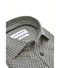 Overhemd Modern Fit Donkerblauw Print