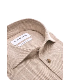 Overhemd Modern Fit Price De Galles Ruit Bruin