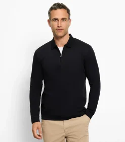 Overhemd Zip Pullover Zwart