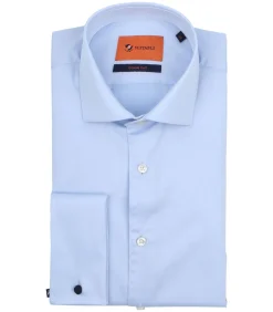 Overhemd Dubbelmanchet Blauw