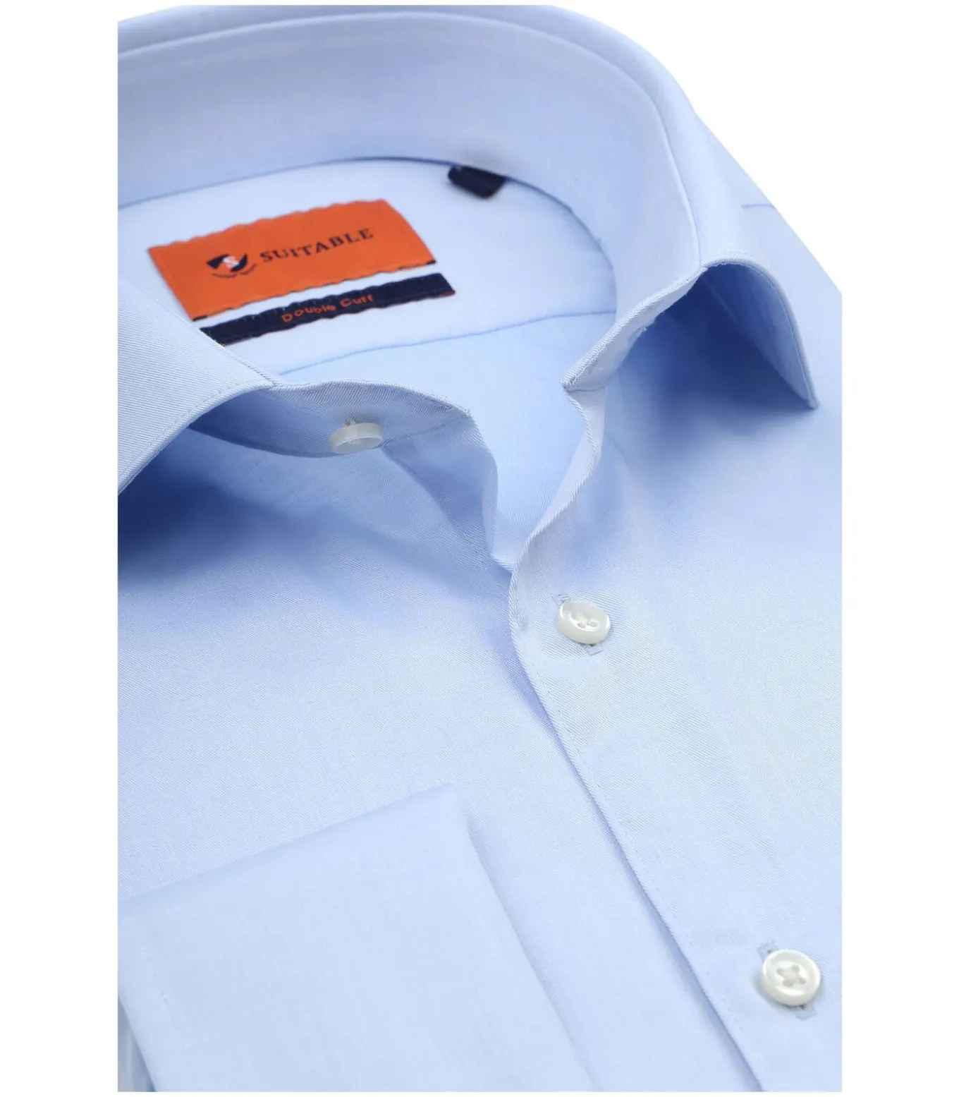 Overhemd Dubbelmanchet Blauw