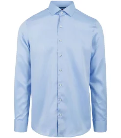 Overhemd Dubbelmanchet Blauw