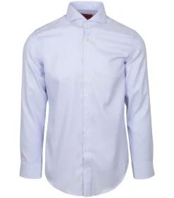 Overhemd Jacquard Luxe Lichtblauw