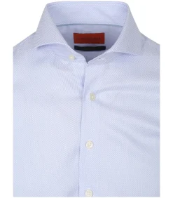 Overhemd Jacquard Luxe Lichtblauw