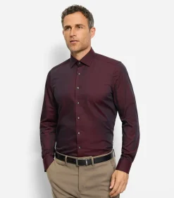 Overhemd Level 5 Stretch Bordeaux