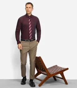 Overhemd Level 5 Stretch Bordeaux