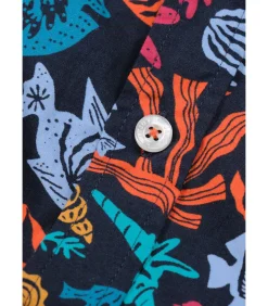 Overhemd met korte mouwen en koraalprint