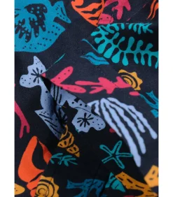 Overhemd met korte mouwen en koraalprint