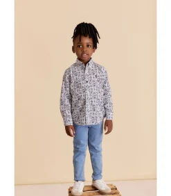 Overhemd met lange mouwen en bloemenprint