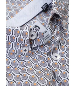 Overhemd met tennisrackets patroon