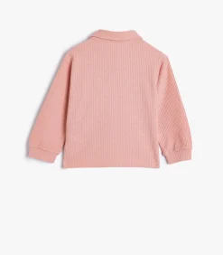 Overhemdkraag geborduurd Sweatshirt