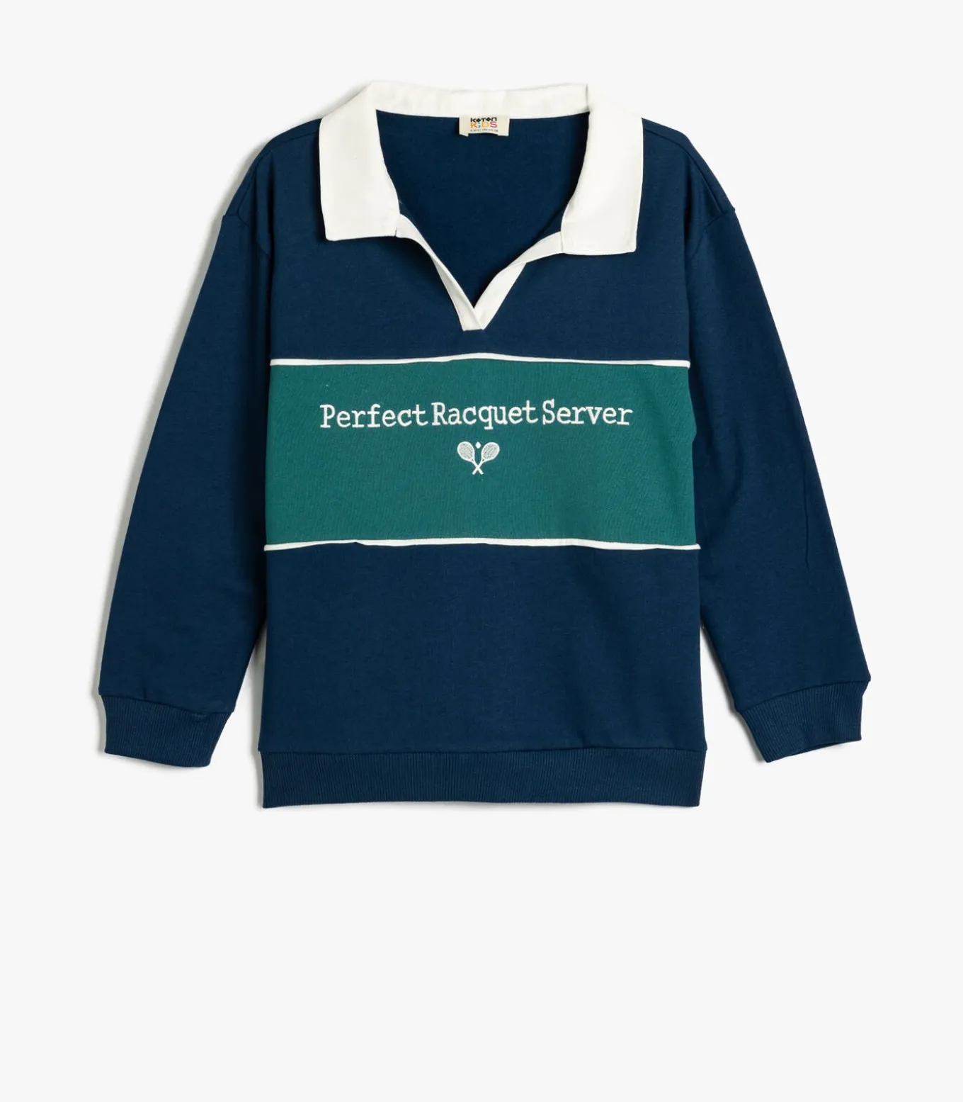 Overhemdkraag Met blokken Sweatshirt