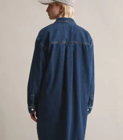 Oversized denim polojurk