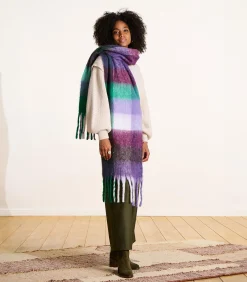 Paarse geruite sjaal