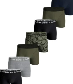 7-Pack jongens boxershorts - Green Jungle - Multipack katoenen jongens onderbroeken