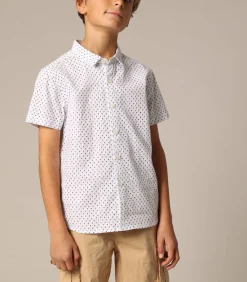 PAGOS - PAGOS - 100% katoenen overhemd met korte mouwen en patronen