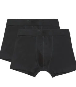 2-pak Jongens boxershorts Organic - Biologisch katoenen kinder onderbroeken - Zwart - Grijs - Donkerblauw